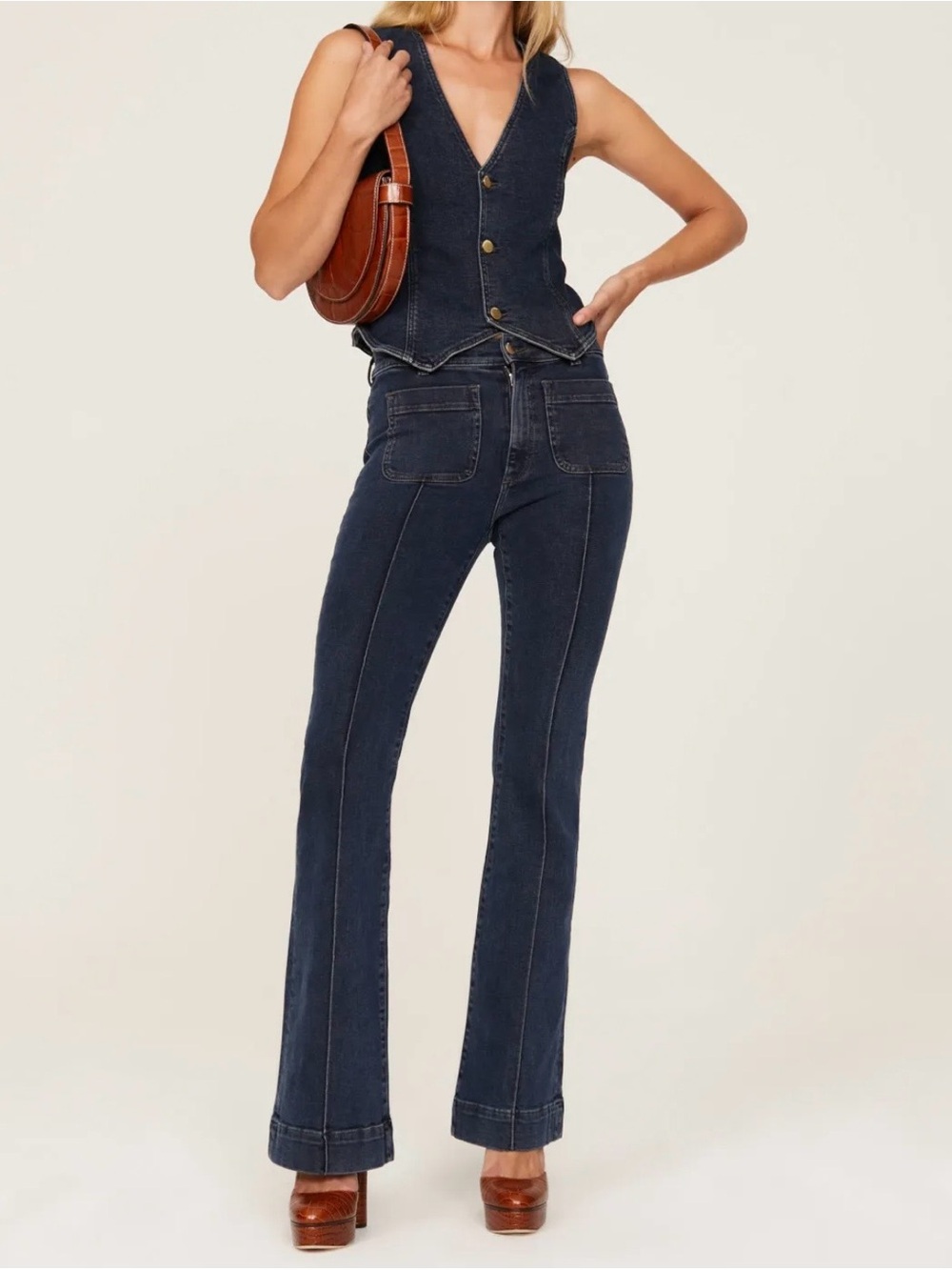DL1961 Dark Blue Denim Vest- Luxury - Picture 3 of 12